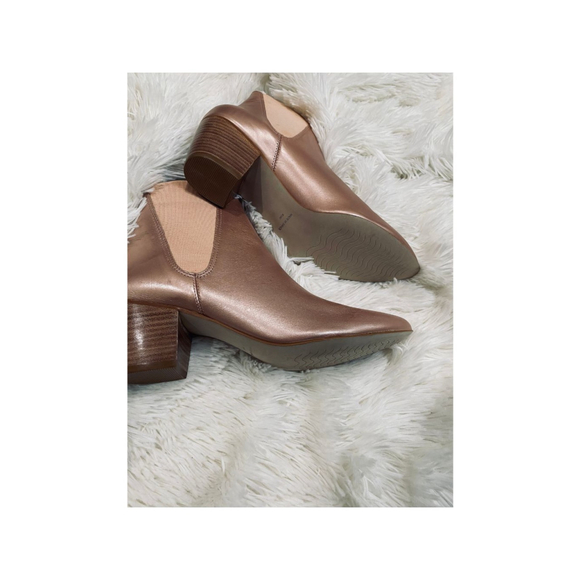 Matisse X Amuse Society Rose Gold Leather Ankle Boots - Size 8.5 (EUC) - Picture 3 of 5